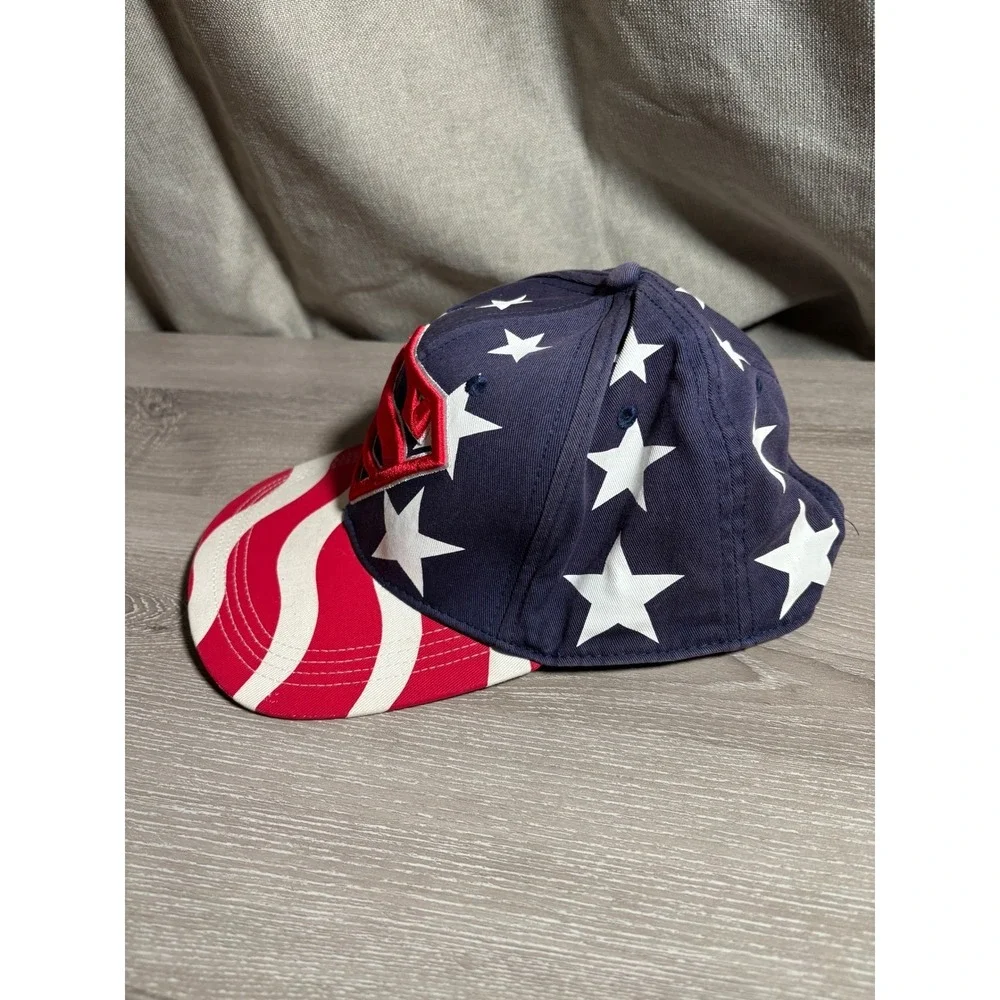 Superman Six Flags Hat Mens American Flag Stars Stripes Snapback Cap 4th of July